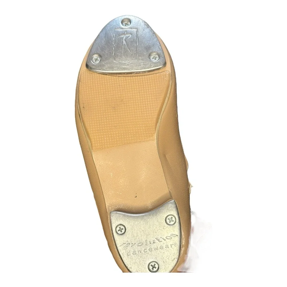 Revolution Dancewear U-Shell Tan Tap Shoes (826) Sz‎ 12 Children's